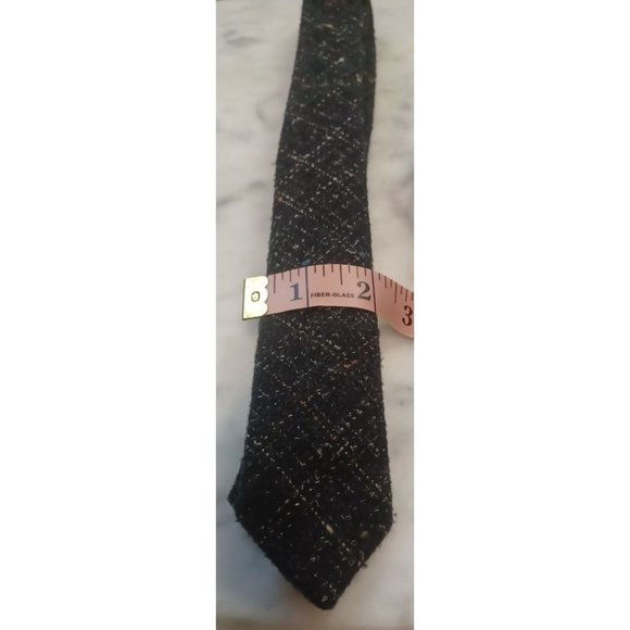Narrow Men's Tie Black with Specs of Other Colors - Picture 2 of 3